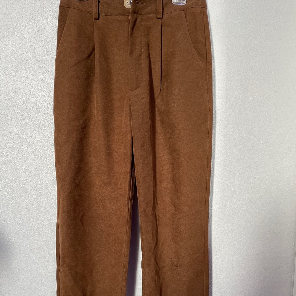 shein high wasted slant pocket tapered pants
